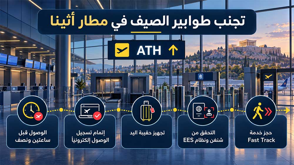 كيف تتجنب طوابير الصيف الطويلة في مطار أثينا الدولي؟ 2 ath-airport-summer-travel-info
